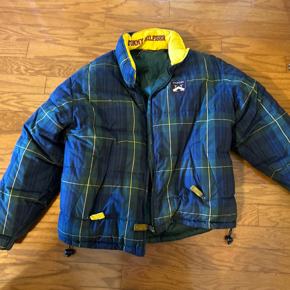 Tommy Hilfiger Plaid Puffer Jacket 90s